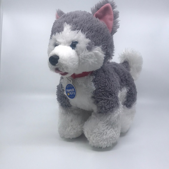 Build-A-Bear Workshop Promise Pets Grey White Husky Stuffed Plush Toy - Picture 1 of 7